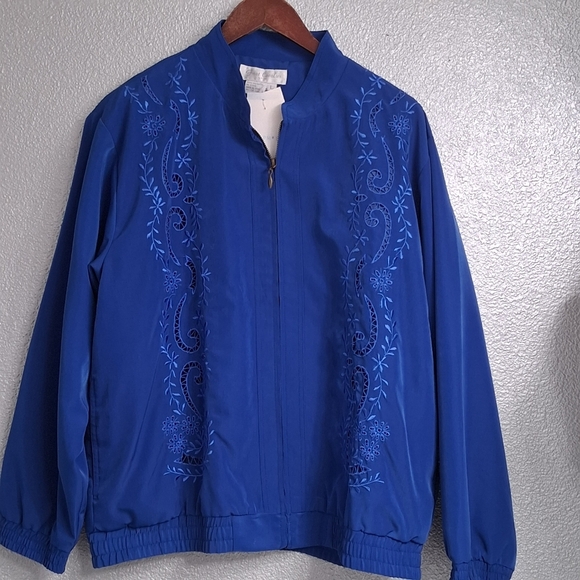 NWT Vintage Great Cavalier Royal Blue Embroidered Jacket   Size L - Picture 8 of 15